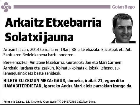 ETXEBARRIA SOLATXI,ARKAITZ