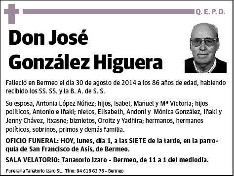 GONZALEZ HIGUERA,JOSE