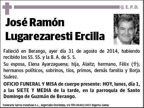 LUGAREZARESTI ERCILLA,JOSE RAMON