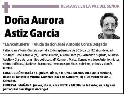 ASTIZ GARCIA,AURORA