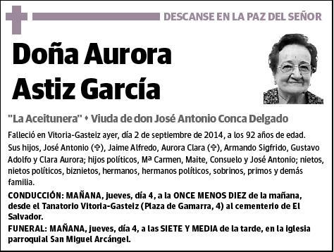 ASTIZ GARCIA,AURORA