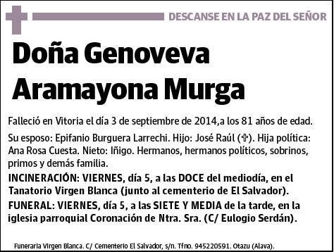 ARAMAYONA MURGA,GENOVEVA