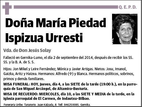 ISPIZUA URRESTI,MARIA PIEDAD