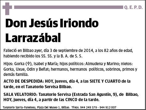 IRIONDO LARRAZABAL,JESUS