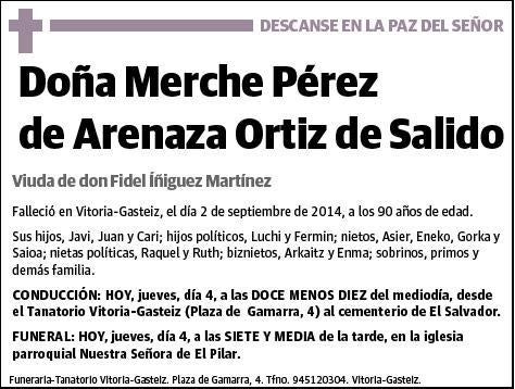 PEREZ DE ARENAZA ORTIZ DE SALIDO,MERCHE