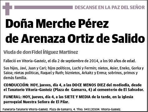 PEREZ DE ARENAZA ORTIZ DE SALIDO,MERCHE