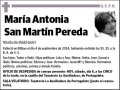 SAN MARTIN PEREDA,MARIA ANTONIA