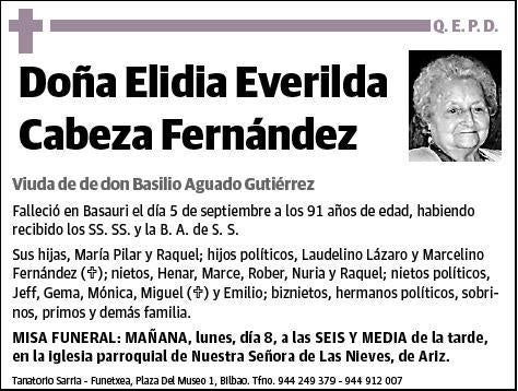 CABEZA FERNANDEZ,ELIDIA EVERILDA