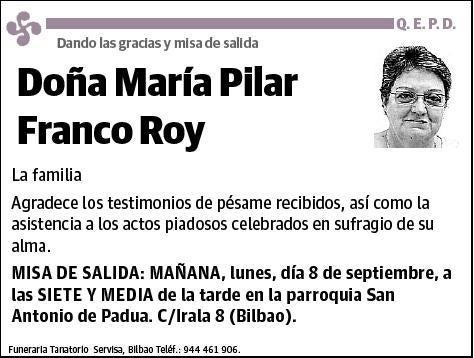 FRANCO ROY,MARIA PILAR