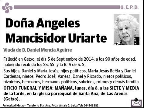 MANCISIDOR URIARTE,ANGELES