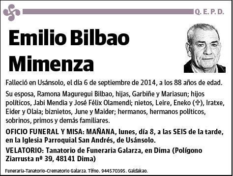 BILBAO MIMENZA,EMILIO