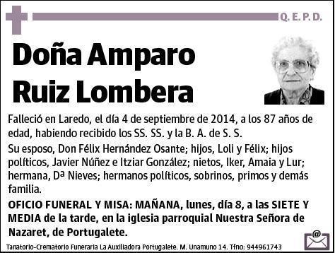 RUIZ LOMBERA,AMPARO