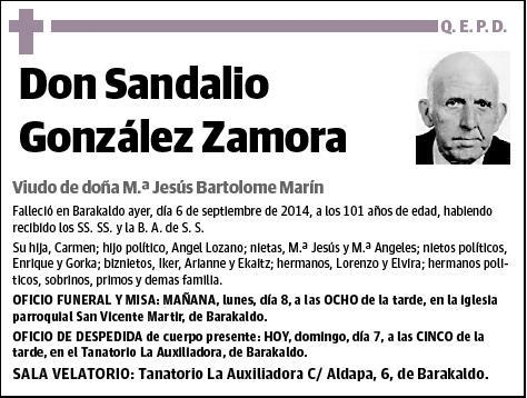 GONZALEZ ZAMORA,SANDALIO