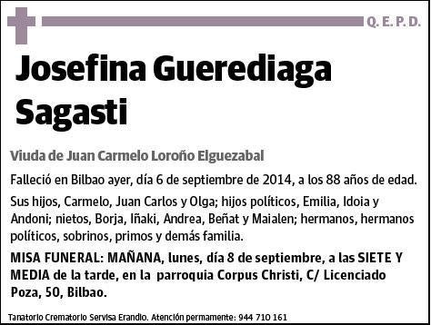 GUEREDIAGA SAGASTI,JOSEFINA