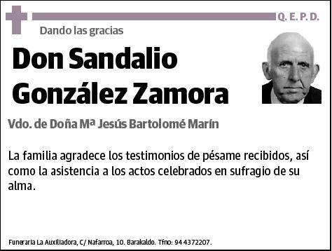 GONZALEZ ZAMORA,SANDALIO