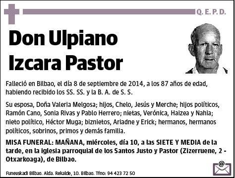 IZCARA PASTOR,ULPIANO