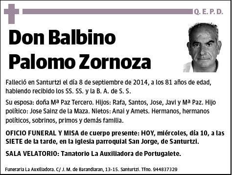 PALOMO ZORNOZA,BALBINO