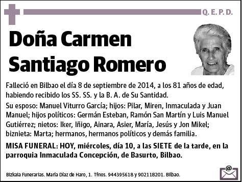 SANTIAGO ROMERO,CARMEN