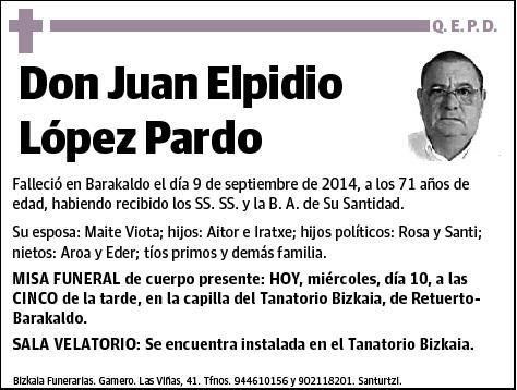 LOPEZ PARDO,JUAN ELPIDIO