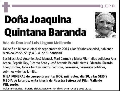 QUINTANA BARANDA,JOAQUINA