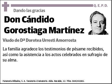 GOROSTIAGA MARTINEZ,CANDIDO