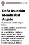 MENDIZABAL ANGULO,ASUNCION