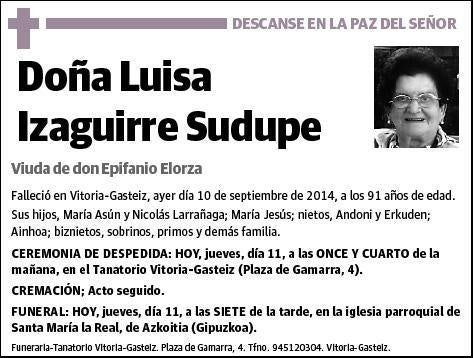 IZAGUIRRE SUDUPE,LUISA