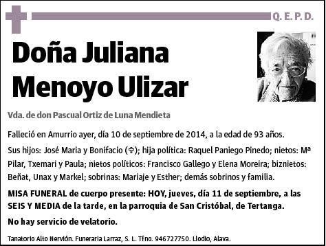 MENOYO ULIZAR,JULIANA