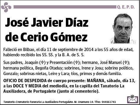 DIAZ DE CERIO GOMEZ,JOSE JAVIER