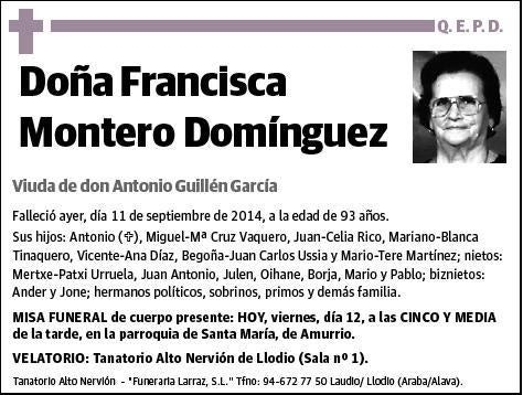 MONTERO DOMINGUEZ,FRANCISCA