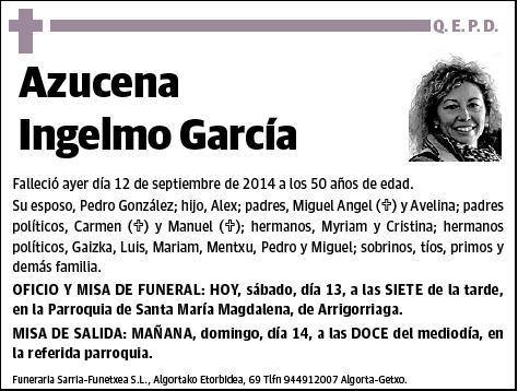 INGELMO GARCIA,AZUCENA