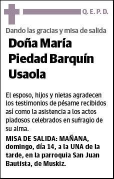 BARQUIN USAOLA,MARIA PIEDAD