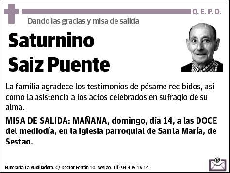 SAIZ PUENTE,SATURNINO