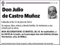 DE CASTRO MUÑOZ,JULIO
