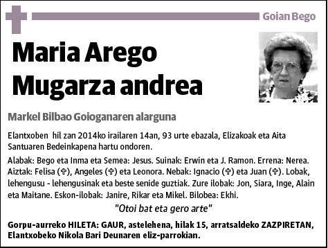 AREGO MUGARZA,MARIA