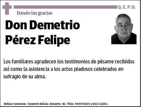 PEREZ FELIPE,DEMETRIO