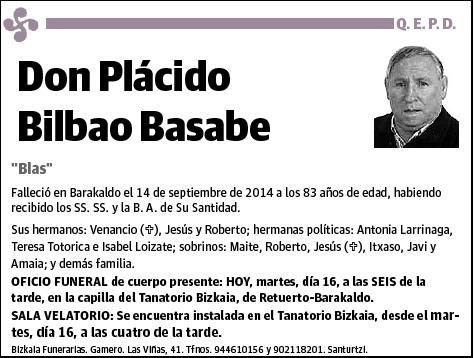 BILBAO BASABE,PLACIDO