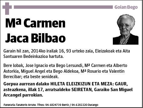 JACA BILBAO,Mª CARMEN