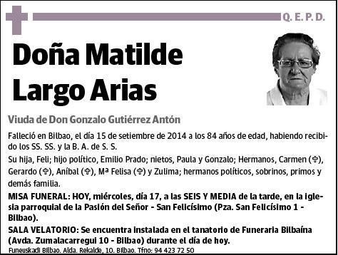 LARGO ARIAS,MATILDE