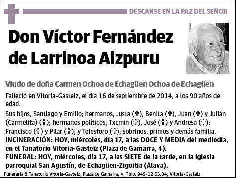 FERNANDEZ DE LARRINOA AIZPURU,VICTOR