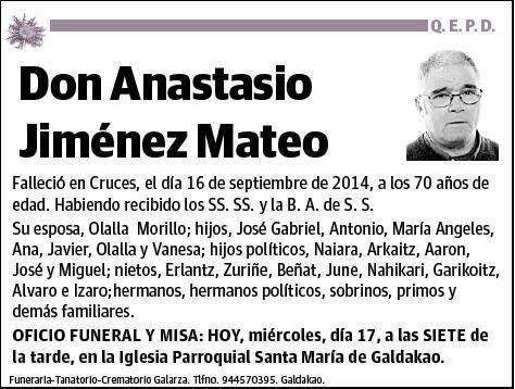 JIMENEZ MATEO,ANASTASIO