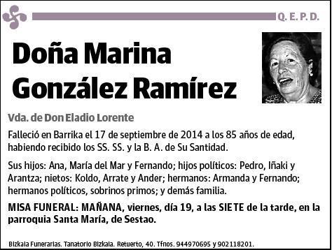 GONZALEZ RAMIREZ,MARINA