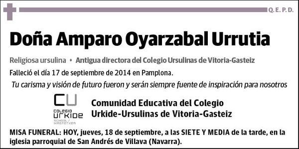 OYARZABAL URRUTIA,AMPARO