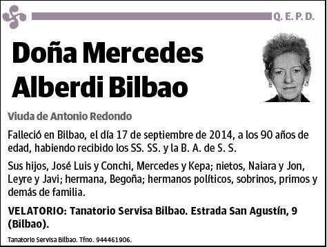 ALBERDI BILBAO,MERCEDES