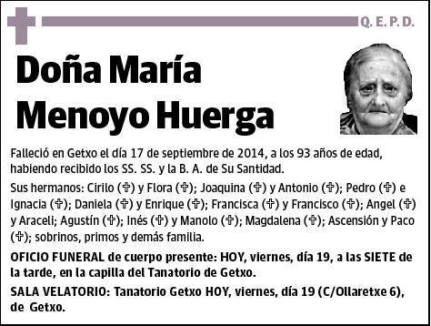 MENOYO HUERGA,MARIA