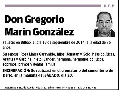 MARIN GONZALEZ,GREGORIO