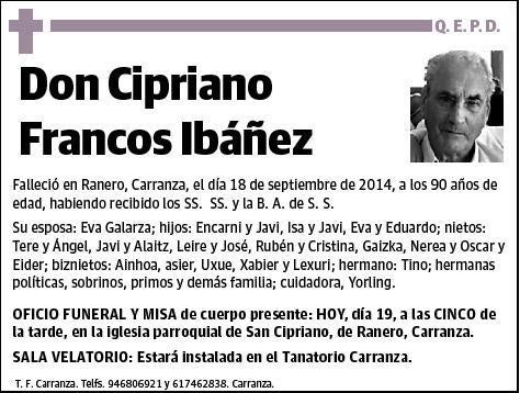 FRANCOS IBAÑEZ,CIPRIANO