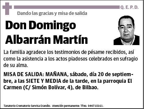 ALBARRAN MARTIN,DOMINGO