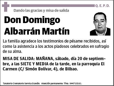 ALBARRAN MARTIN,DOMINGO