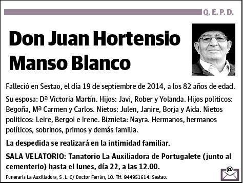 MANSO BLANCO,JUAN HORTENSIO